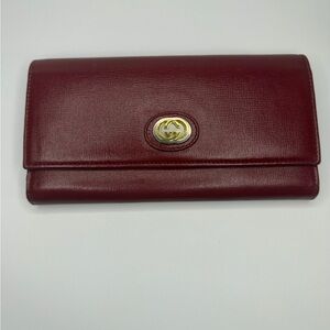Gucci Marina Interlocking G long Wallet Red